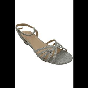 Paradox London Women's Winslow Strappy Wedged Sandal Silver - Medium